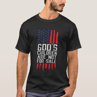 T-shirt Les Enfants De Dieu Ne Sont Pas À Vendre Nous Drap