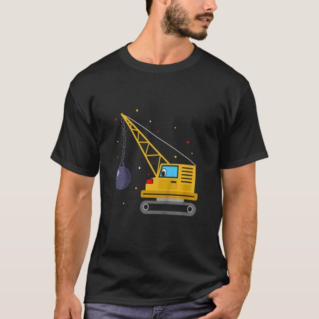 T-shirt Les enfants déchiquetent Ball Excavator Destructio (Devant)