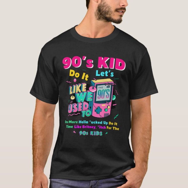T-shirt Les Enfants Des Années 90. Thématique Des Années 9 (Devant)