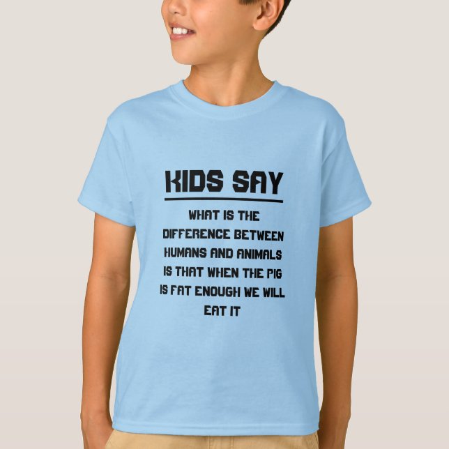 T-shirt Les enfants disent : différence entre les humains  (Devant)