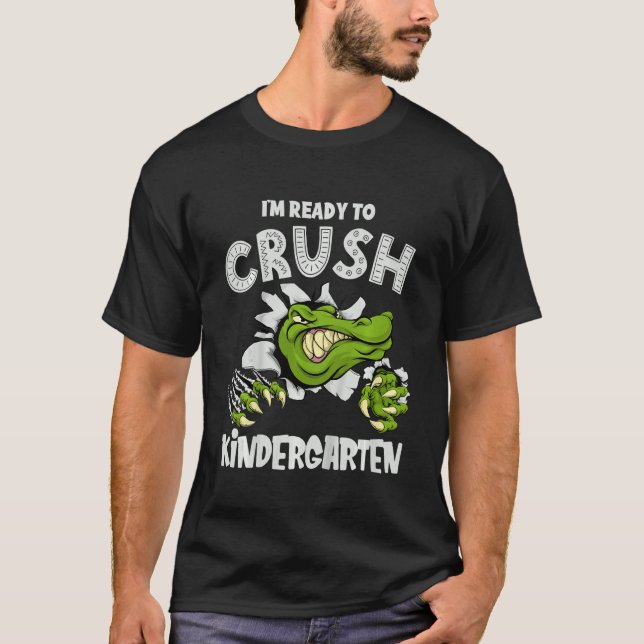 T-shirt Les Enfants Je Suis Prêt À Écraser La maternelle A (Devant)