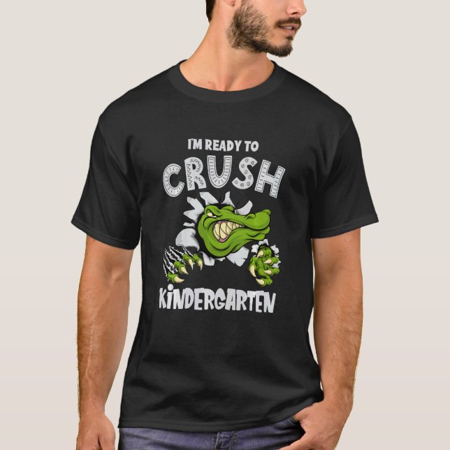 T-shirt Les Enfants Je Suis Prêt À Écraser La maternelle A (Devant)