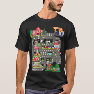 T-shirt Les enfants jouent s sur le dos de papa Course amu
