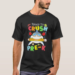 T-shirt Les Enfants Prêts À Écraser Le Requin Pré K Retour