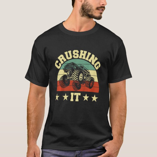 T-shirt Les Enfants Qui Le Croisent Garçons Monster Camion (Devant)