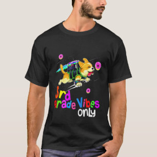 T-shirt Les enfants Retour à l'école 3e année Corgi Chien 