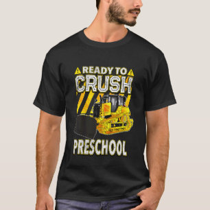 T-shirt Les Enfants Reviennent À L'École Bulldozer Prêt À 