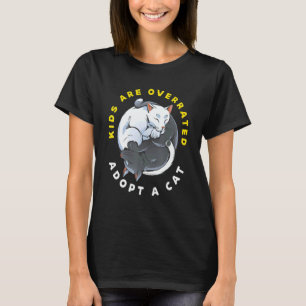 T-shirt Les enfants sont surestimés, adoptez un chat  DINK