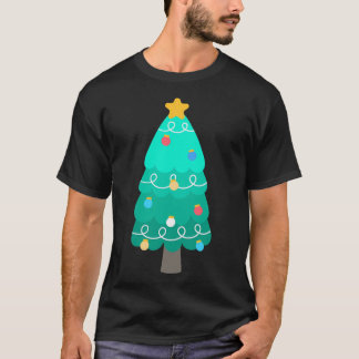 T-shirt Les Enfants Tirent À La Main Des Elémen De Noël Mi