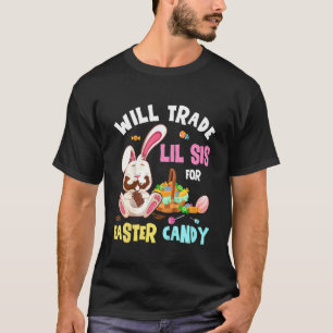 T-shirt Les Enfants Vont Échanger Lil Sister Pour Pâques C
