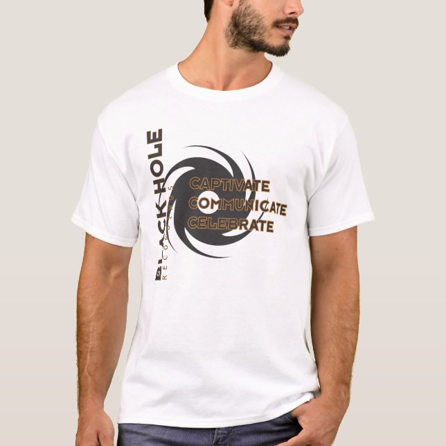T-shirt Les enregistrements de trou noir "célèbrent" la (Devant)