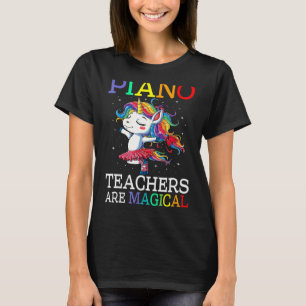 T-shirt Les Enseignants De Piano Sont La Magique Unicorne