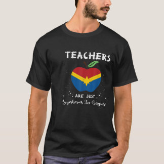 T-shirt Les Enseignants Ne Sont Que Des Superhéros Méchant