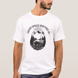 T-shirt Les espaces verts nous nourrissent une conscience 