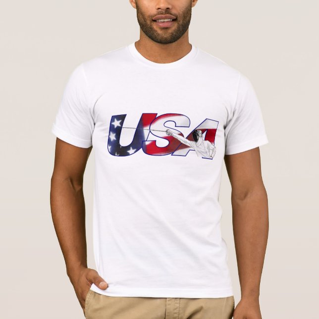 T-shirt Les Etats-Unis clôturant - chemise blanche (Devant)