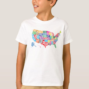 T-shirt Les Etats-Unis dans les noms