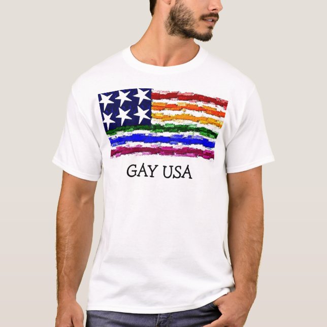 T-SHIRT LES ETATS-UNIS GAIS (Devant)