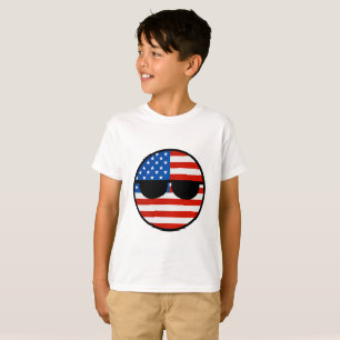 T-shirt Les Etats-Unis Geeky tendants drôles Countryball