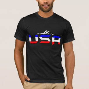 T-shirt Les Etats-Unis nageant la Je-Chemise