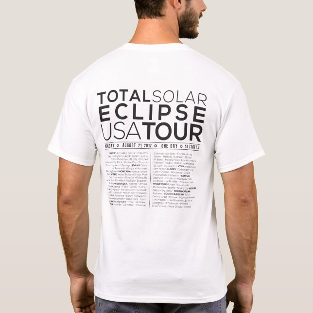 T-shirt Les "Etats-Unis voyagent/l'éclipse solaire T de (Dos)