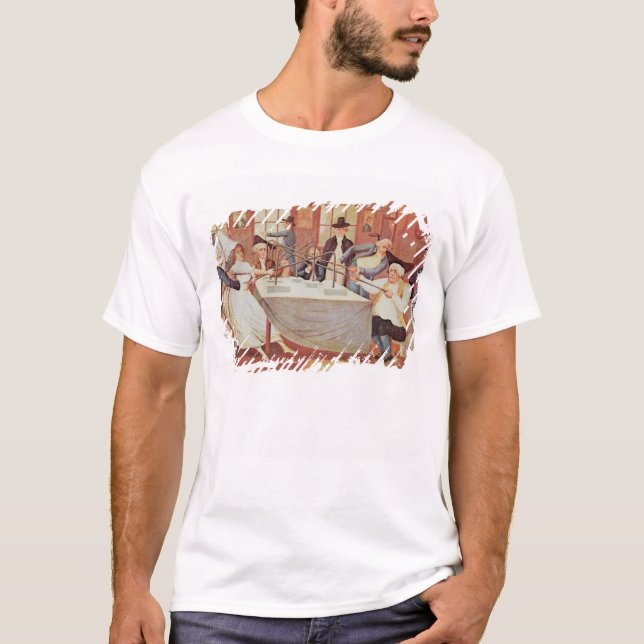 T-shirt Les expériences de Benjamin Franklin avec (Devant)