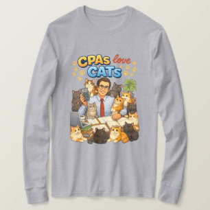T-shirt Les experts-comptables aiment les chats