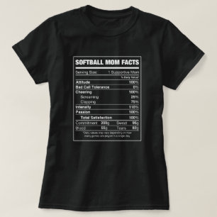 T-shirt Les faits de la mère du softball