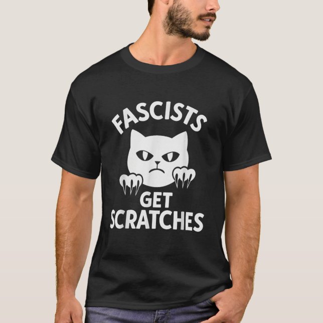 T-shirt Les fascistes reçoivent des griffes Kitten Chat Dr (Devant)