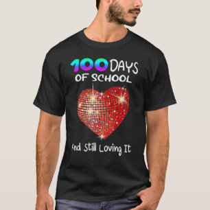 T-shirt Les Femmes 100 Jours D'École Et Encore Aimant Il E