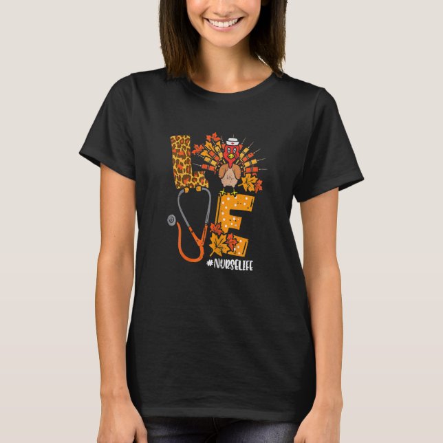 T-shirt Les femmes aiment Turquie Stethoscope Nurse Life T (Devant)