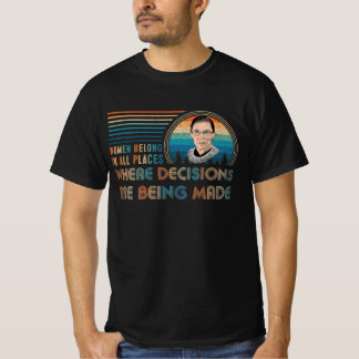 T-shirt Les femmes appartiennent à tous les endroits où le