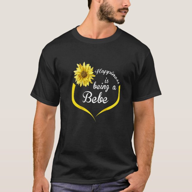 T-shirt Les Femmes Bebe Le Bonheur Est Être Un Bebe Raglan (Devant)