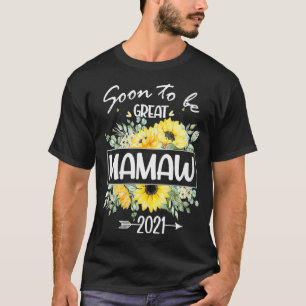 T-shirt Les Femmes Bientôt Être Mamaw 2021 Tee - shirts Bi