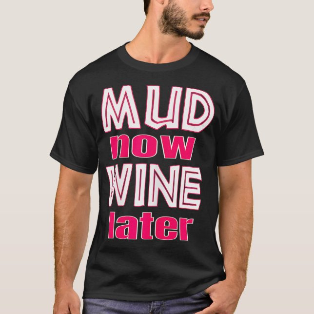 T-shirt Les femmes boudent s Mud Run Mud Boging (Devant)
