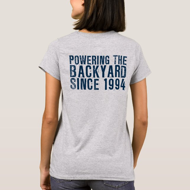 T-shirt Les femmes du Rhino Bleu "au pouvoir du Jardin" (Dos)