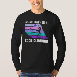 T-shirt Les femmes grimpent comme une fille Retro Sunset M