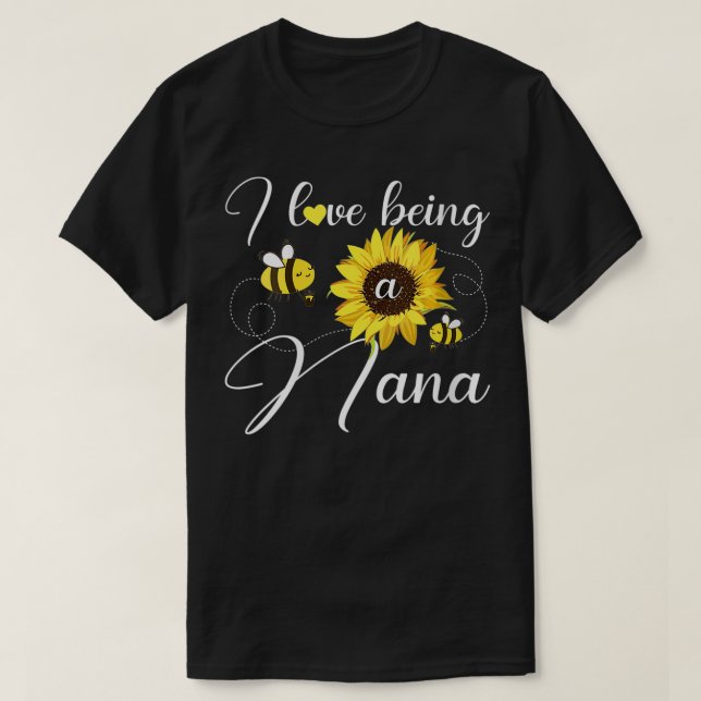 T-shirt Les Femmes J'Aime Être Un Tournesol Nana Et Abee V (Design devant)