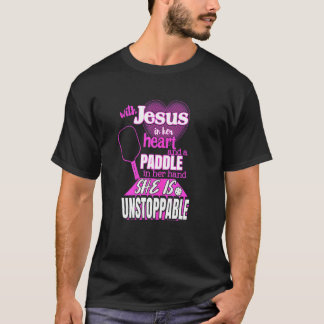 T-shirt Les Femmes Jésus Et Une Pagaie De Picket Dit Motiv