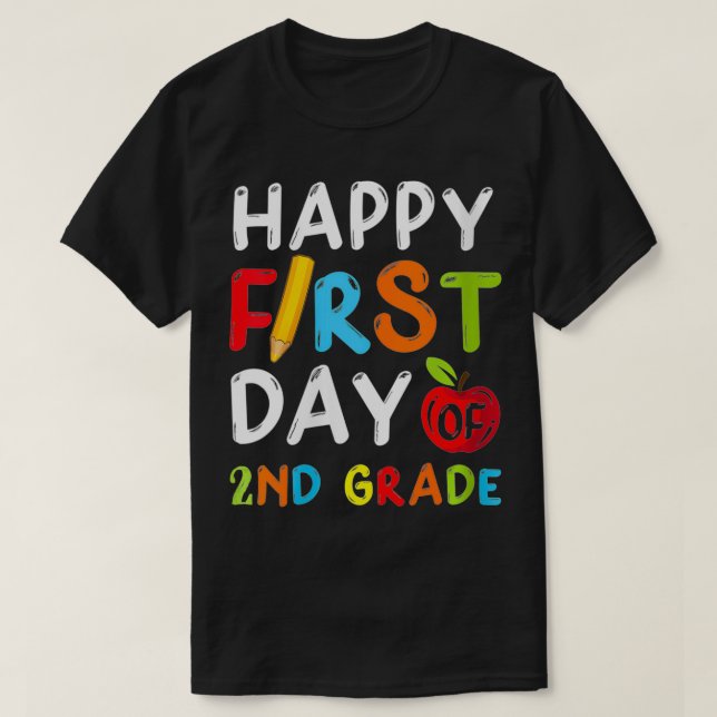 T-shirt Les Femmes Joyeuses Premier Jour D'Enseignement De (Design devant)
