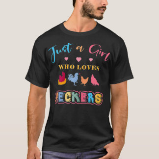 T-shirt Les femmes juste une fille qui aime les eckers