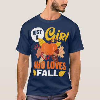 T-shirt Les Femmes Juste Une Fille Qui Aime Tombent -