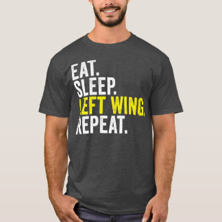 T-shirt Les femmes mangent le sommeil Aile gauche Répéter