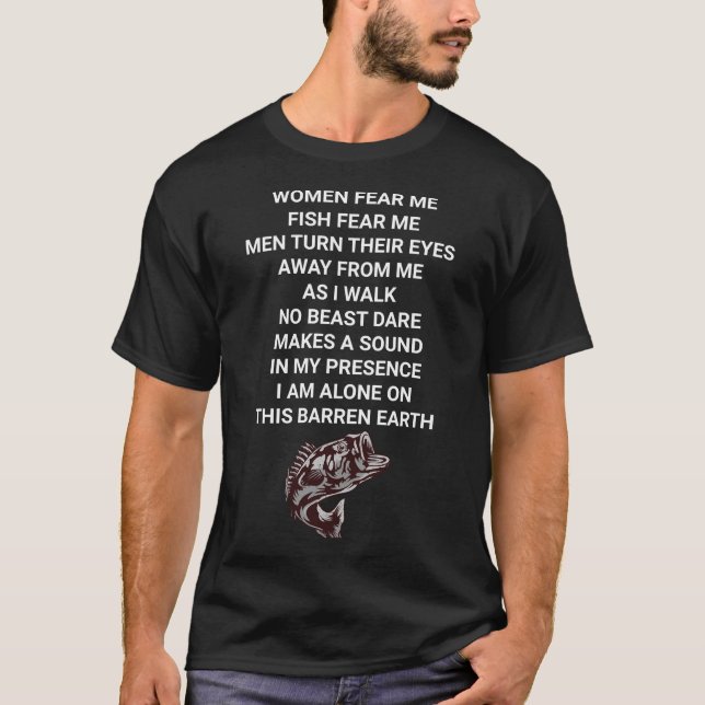 T-shirt Les femmes me craignent les poissons me craignent (Devant)