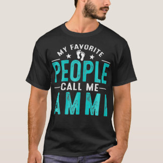 T-shirt Les Femmes Mes Gens Préférés M'Appelent Ammi Vinta