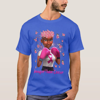T-shirt Les femmes noires plus fortes que le cancer du sei