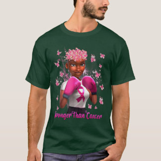 T-shirt Les femmes noires plus fortes que le cancer du sei