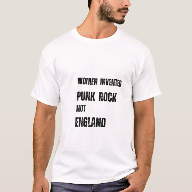T-shirt les femmes ont inventé punk rock pas angleterre (Devant)