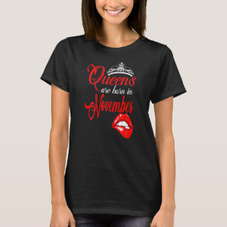 T-shirt Les Femmes Reines Sont Nées En Novembre Zodiac Sco