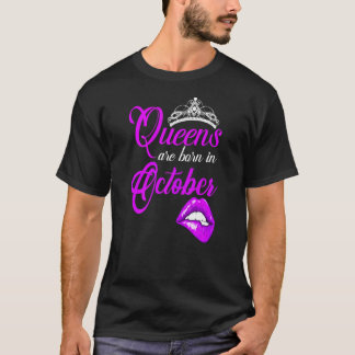 T-shirt Les Femmes Reines Sont Nées En Octobre Zodiac Scor