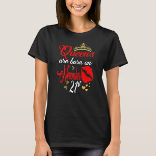 T-shirt Les Femmes Reines Sont Nées Le 21 Novembre Scorpio